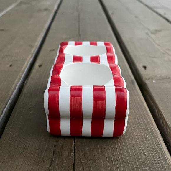 Yankee Candle Ceramic Ribbon Candy Tealight Candle Holder - Picture 2 of 8